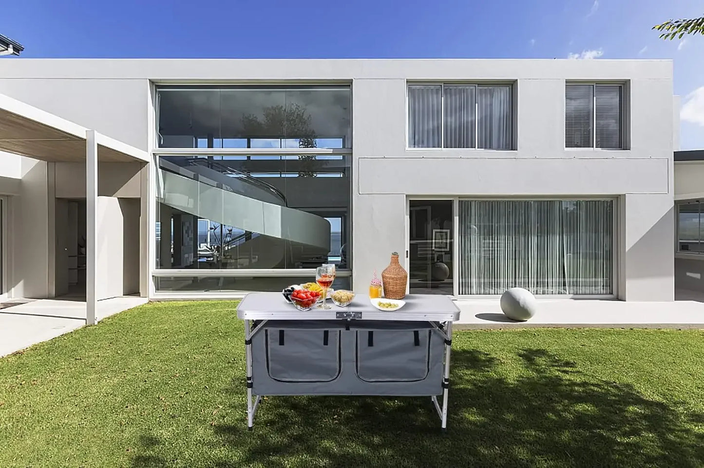 High-Concerned Camping Folding Table Height Adjustable Aluminum With Carry