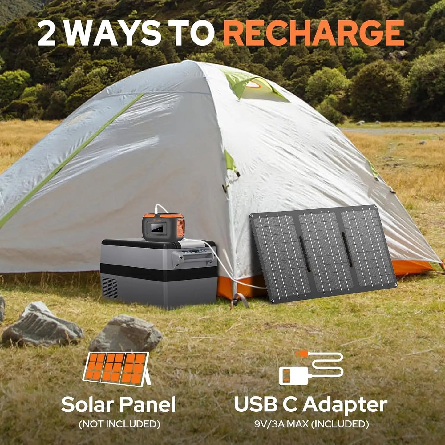 Zerokor 120W Portable Power Station 97.6Wh AC Outlet USB C