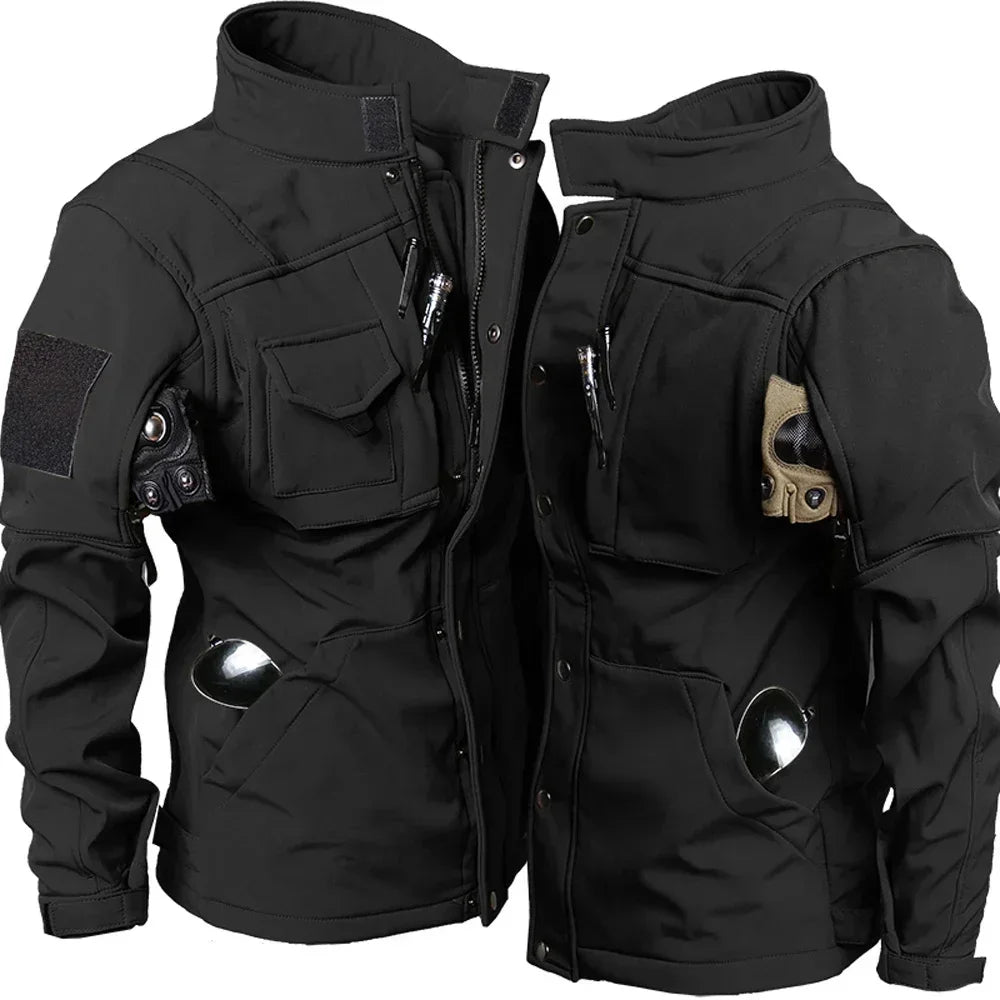 Tactical Shark Men's Soft Shell Jacket Fleece Lined Waterproof Coat