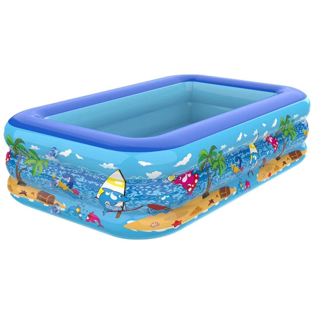 ALLOYSEED Baby Bath Tub PVC Thickening Pool Cartoon Pattern Water Play