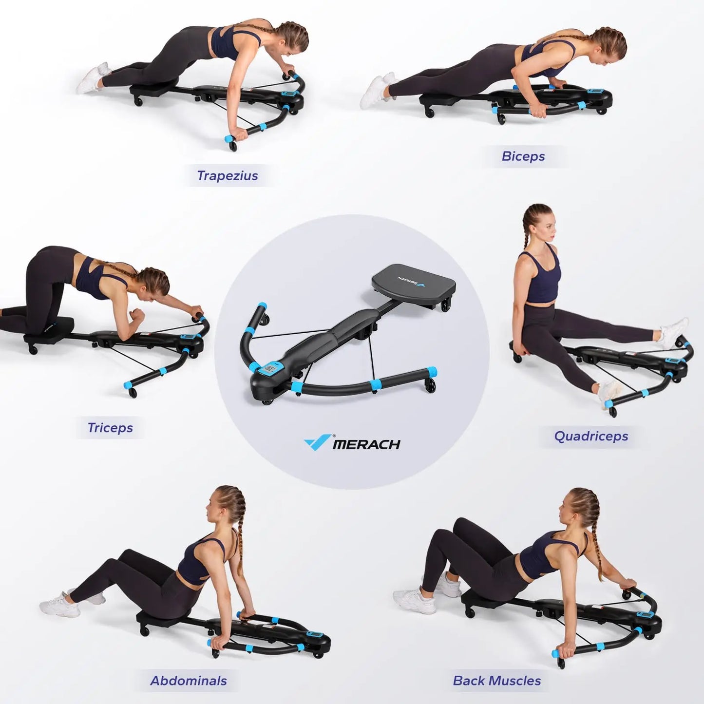 MERACH Core Trainers Ab Machines Rowing Dragonfly Home Gym Fitness