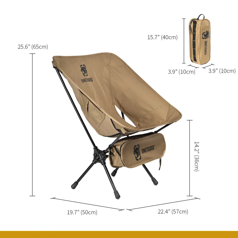 OneTigris Portable Multicam Folding Camping Chair For Outdoors