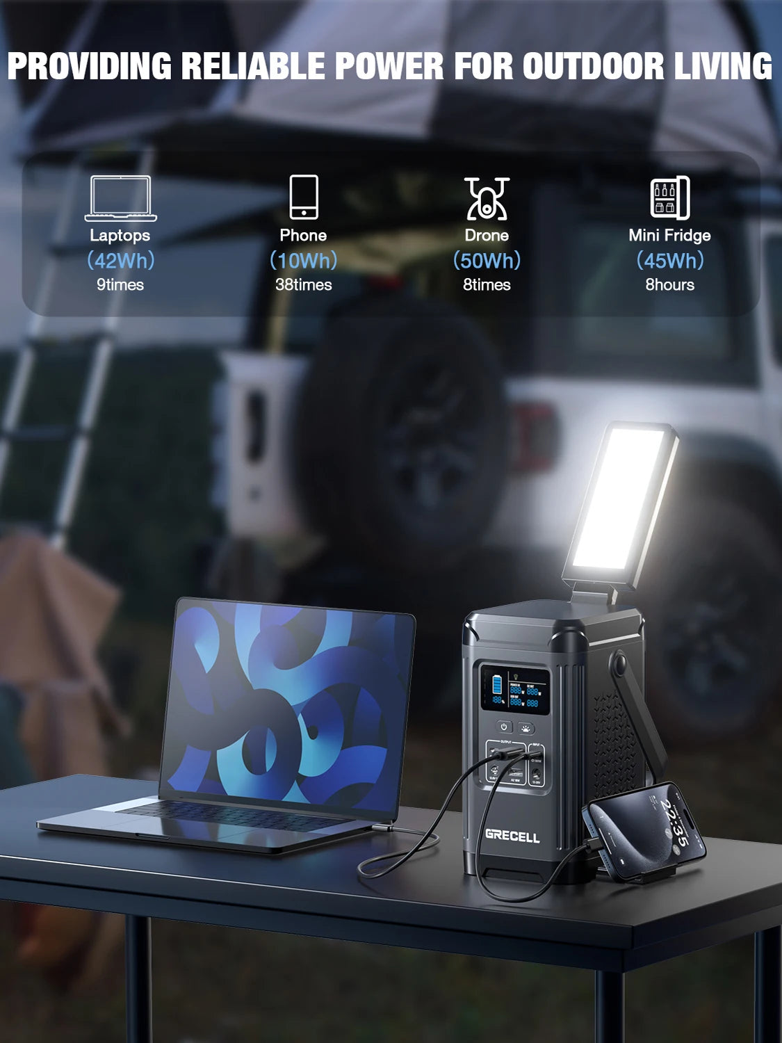 EBL 240W Portable Power Station LiFePO4 Solar Generator Outdoors 153.6Wh