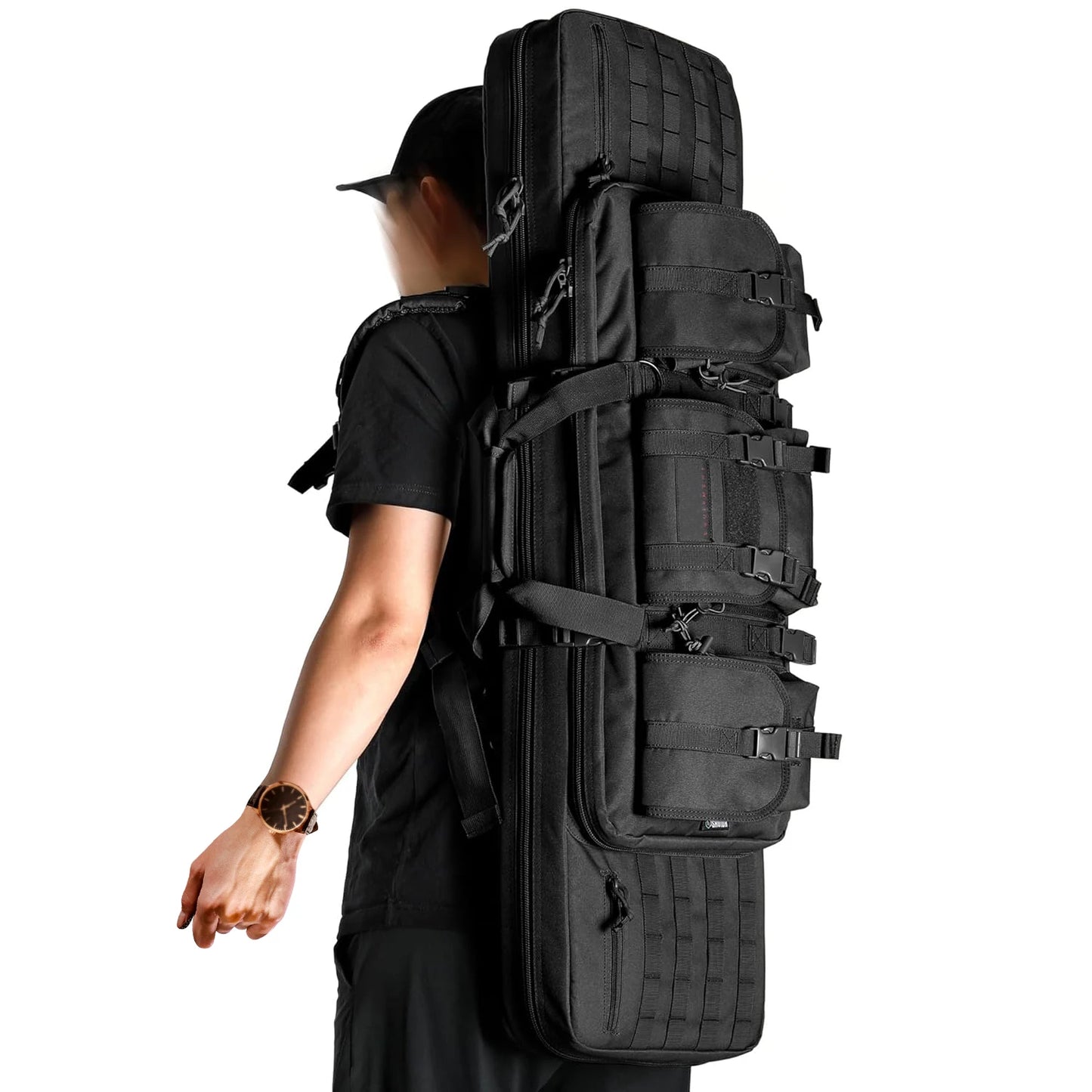 West Tune Tactical Double Long Gun Pack Case Lockable Backpack