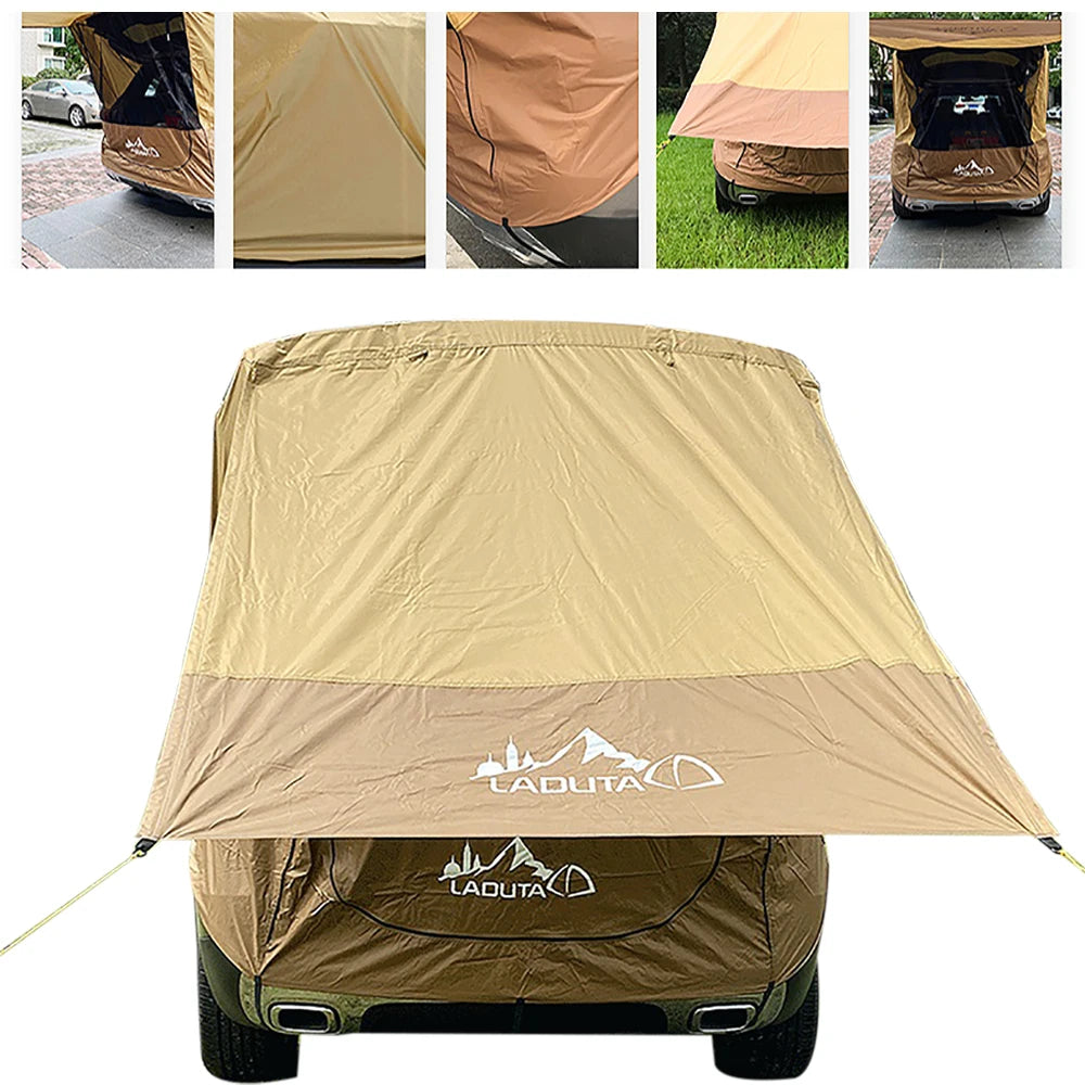 Building Outdoor Car Tailgate Shade Awning Tent Waterproof Sunshade