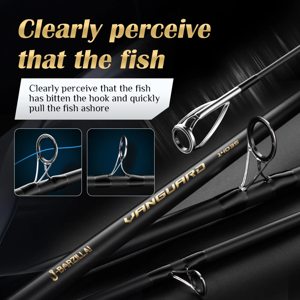 J-BARZILLAI Vanguard Carbon Surf Spinning Rod Ultra Light Sensitivity Graphite