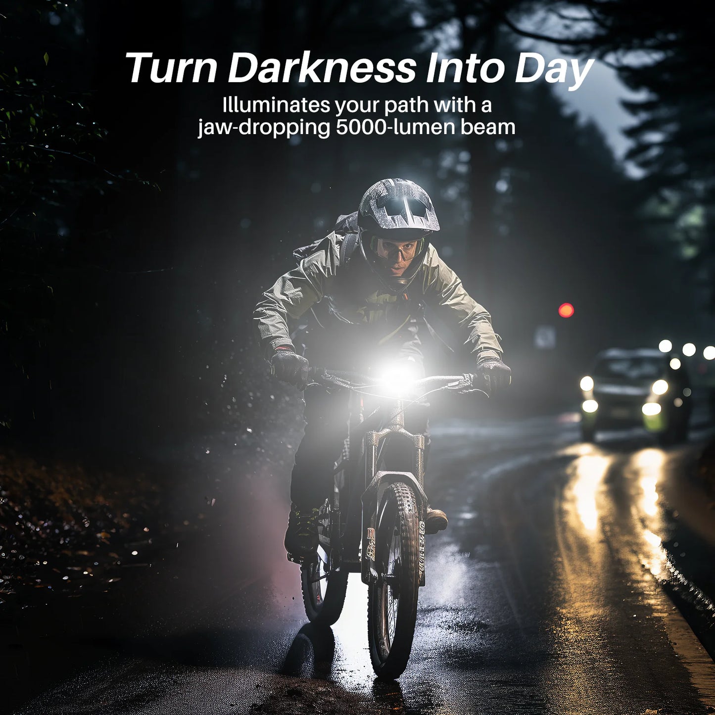 Roomark Bike Headlight 20000mAh With 360 Degree Visibility USB Rechargeable