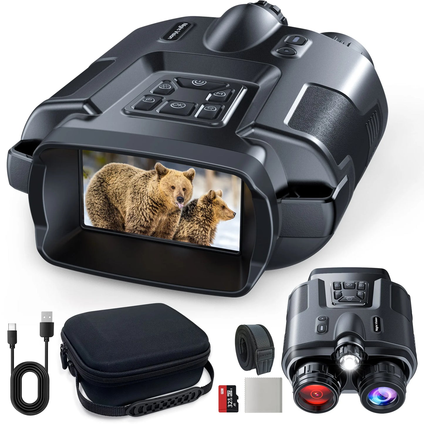 Infrared Night Vision Binoculars With 4K Screen And 8x Zoom