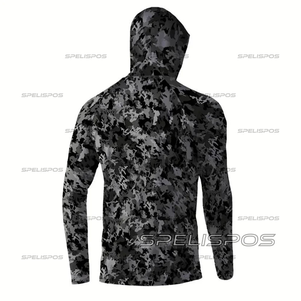 Fishing Hoodie Long Sleeve Sun Protection Shirt For Outdoor Activities