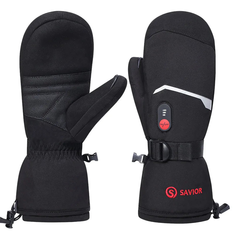 Savior Heat Heated Mittens Rechargeable Ski Gloves For Men Women