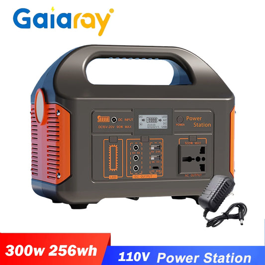 GaiaRay Portable Power Station 500W LiFePO4 Battery Solar 110V 460Wh