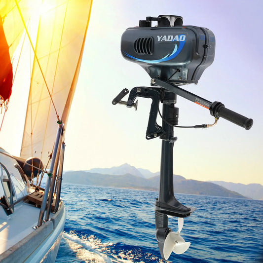 2 Stroke Inflatable Boat Outboard Motor 3.5HP CDI Manual Start