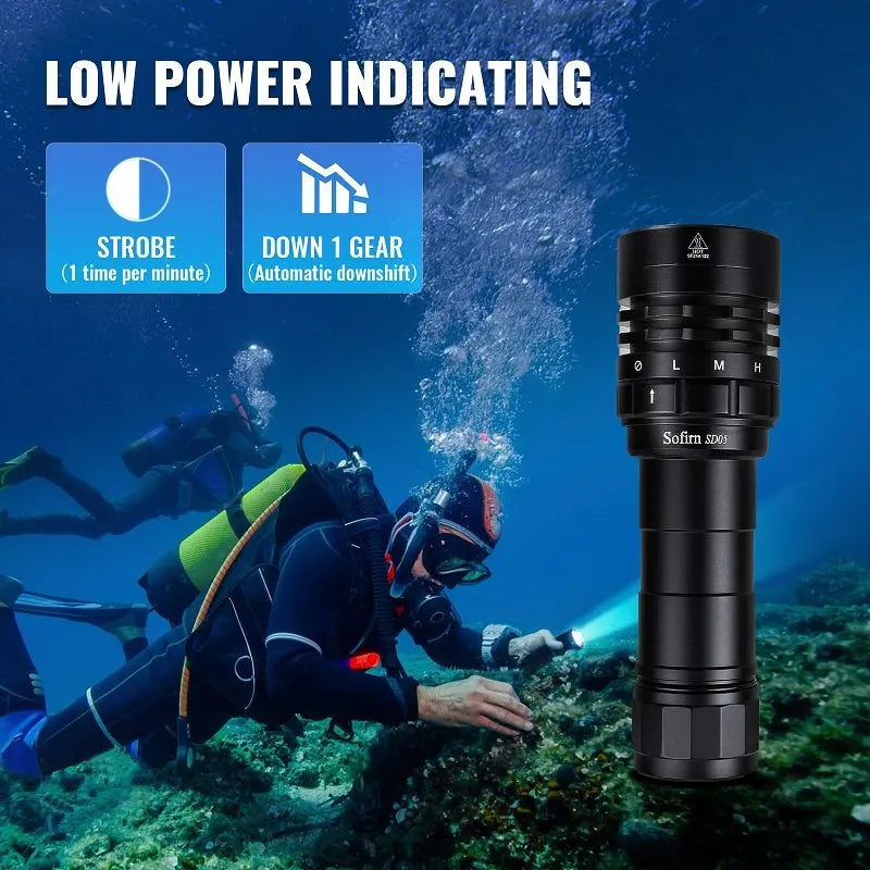 Sofirn SD05 Dive Flashlight XHP50 3000 Lumen Underwater Torch
