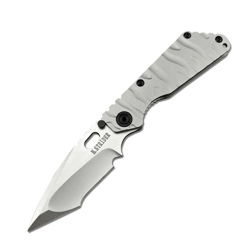 DIY Supplies Folding Knife With D2 Blade And Titanium Handle