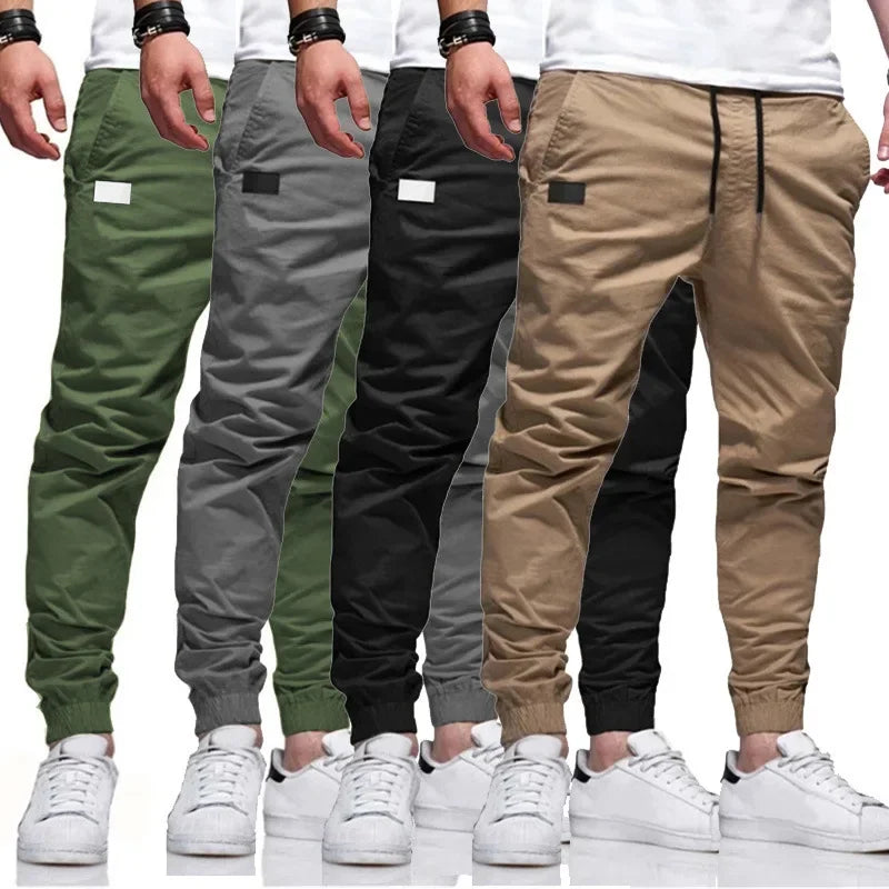 Men's Casual Cargo Jogger Pants Sweatpants With Multi Pockets