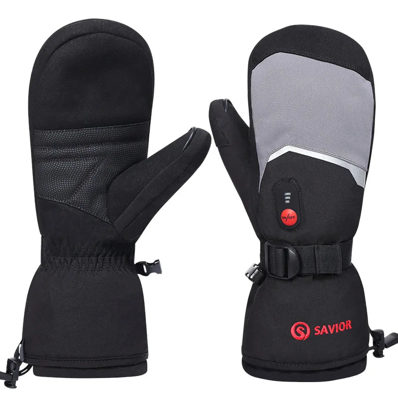 Savior Heat Heated Mittens Rechargeable Ski Gloves For Men Women