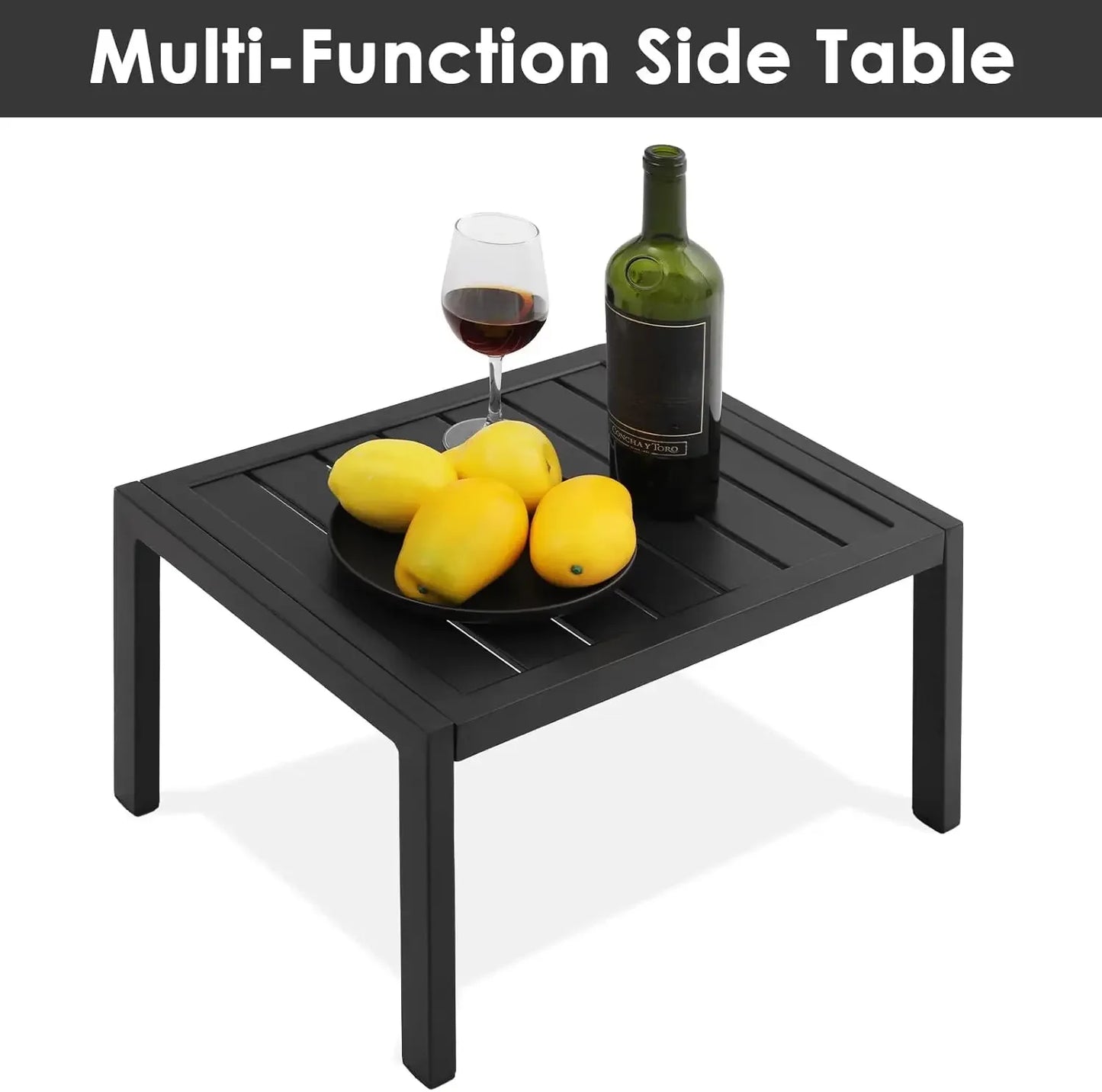 Customizable 3 pcs Poolchairs Patio Chaise Lounge Set with Headrest, 5-Level Adjustable Sunbathing Tanning Poolside Recliner Cha