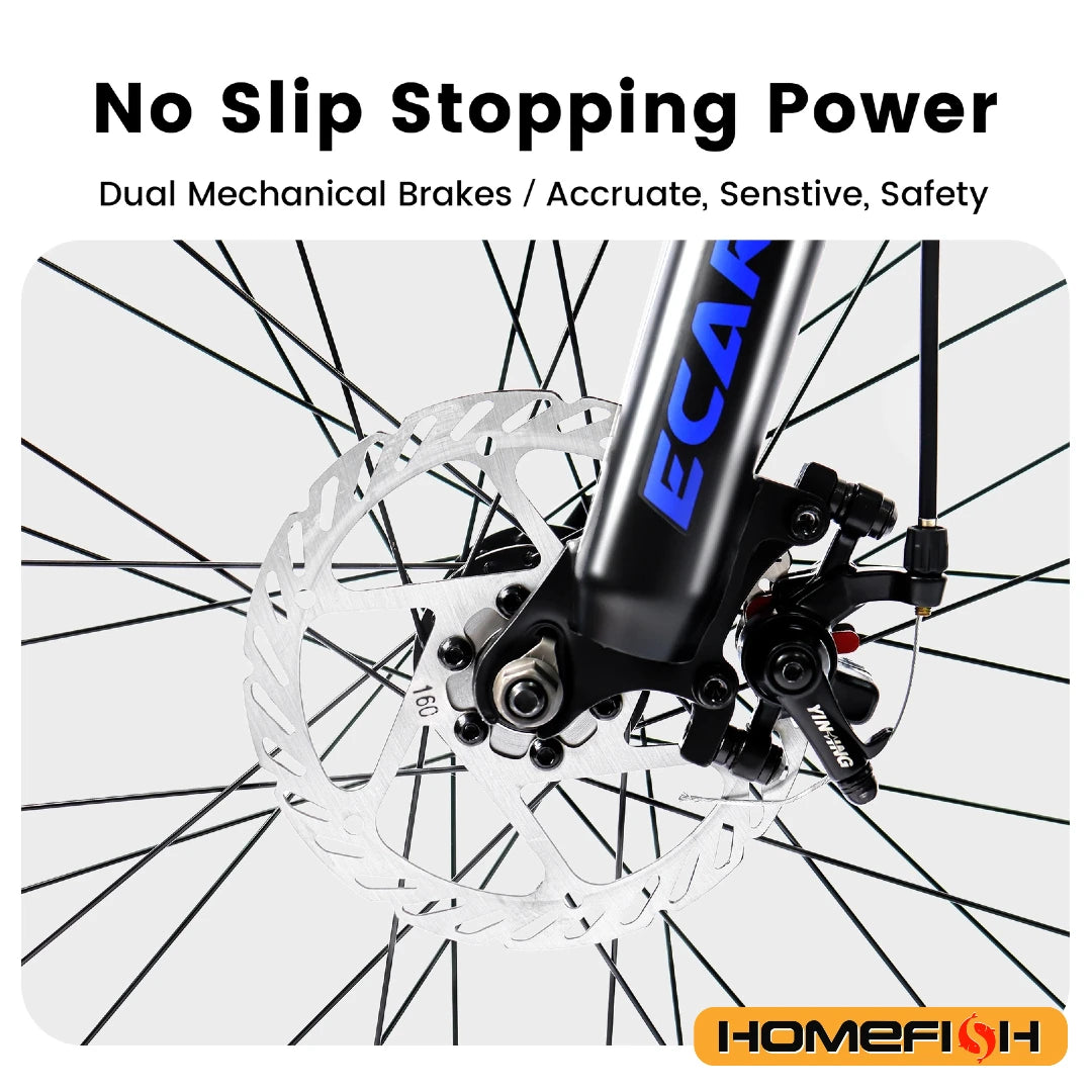 Ecarpat Dual Full Suspension Mountain Bike 21Speed Disc