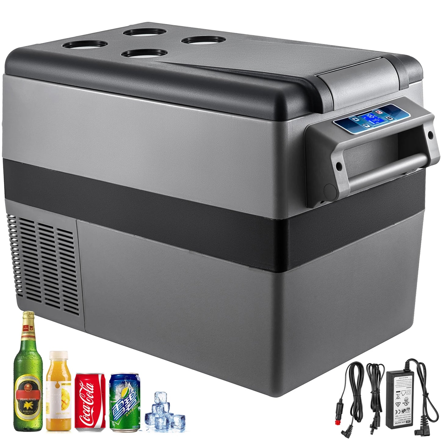 SucceBuy Car Refrigerator Portable Mini Fridge Freezer Cooler