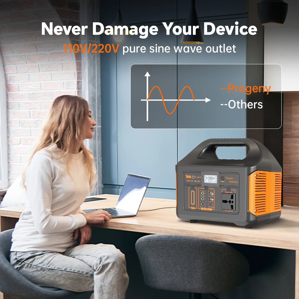 GaiaRay Portable Power Station 500W LiFePO4 Battery Solar 110V 460Wh