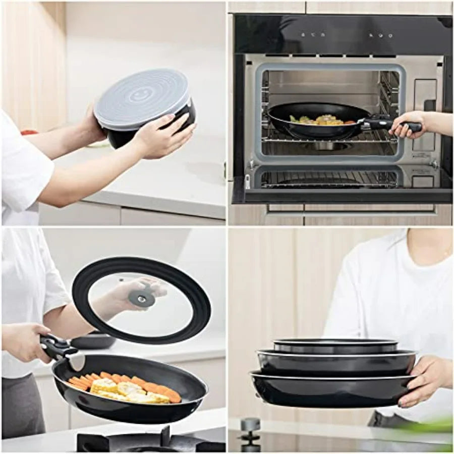 23 Piece Nonstick Cookware Set With Stackable Pans And Removable Handles