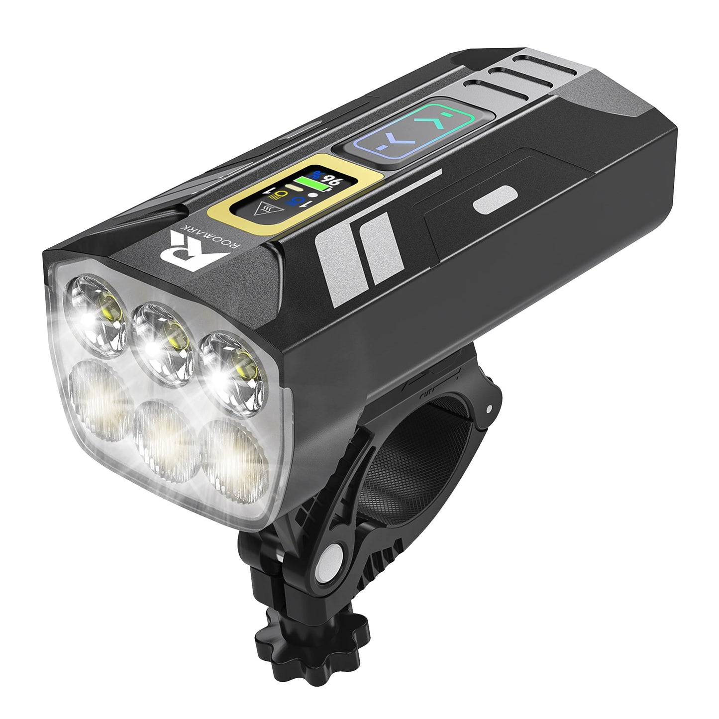 Roomark Bike Headlight 20000mAh With 360 Degree Visibility USB Rechargeable