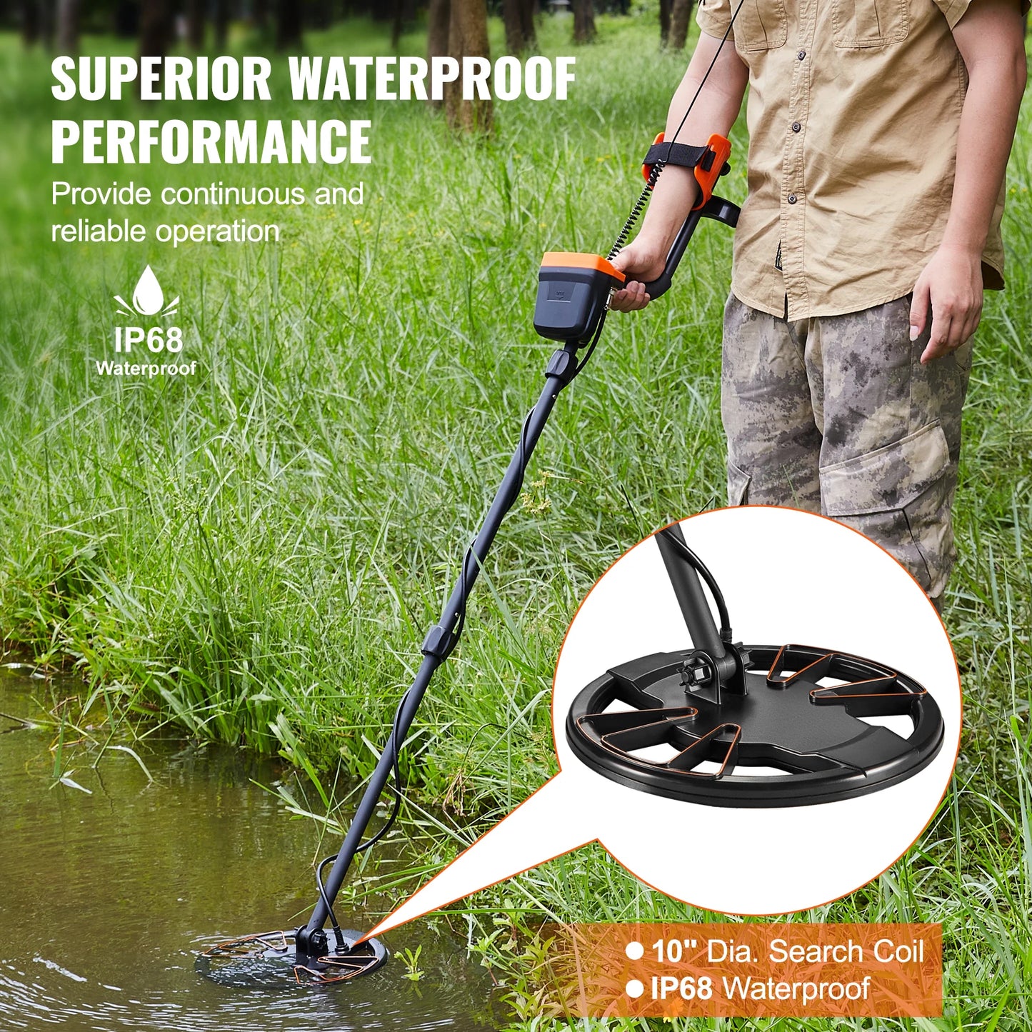 VEVOR Metal Detector for Adults and Kids with LCD Display