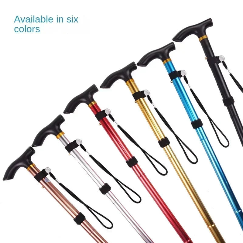 Noocuxuekon Adjustable Telescopic Folding Aluminum Walking Stick