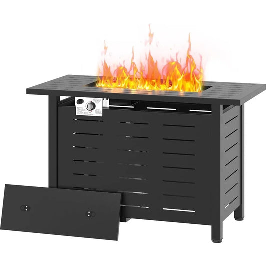 Aoxun Propane Fire Pit Table 50,000 BTU Outdoor Gas Pit