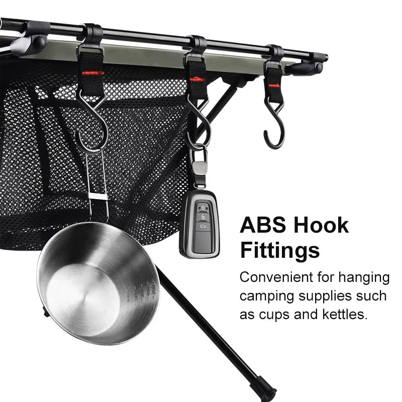 WEST TUNE Portable Folding Camping Table Aluminum With Mesh Bag