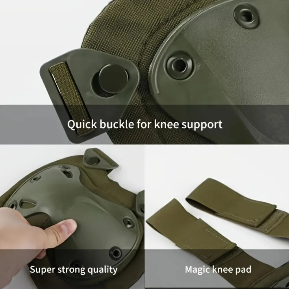 2 Pairs Set Tactical Knee Pad Elbow Protector For Airsoft