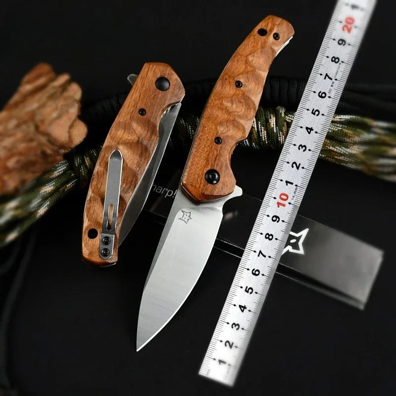 DIY Supplies D2 Steel Folding Knife With Rosewood Handle