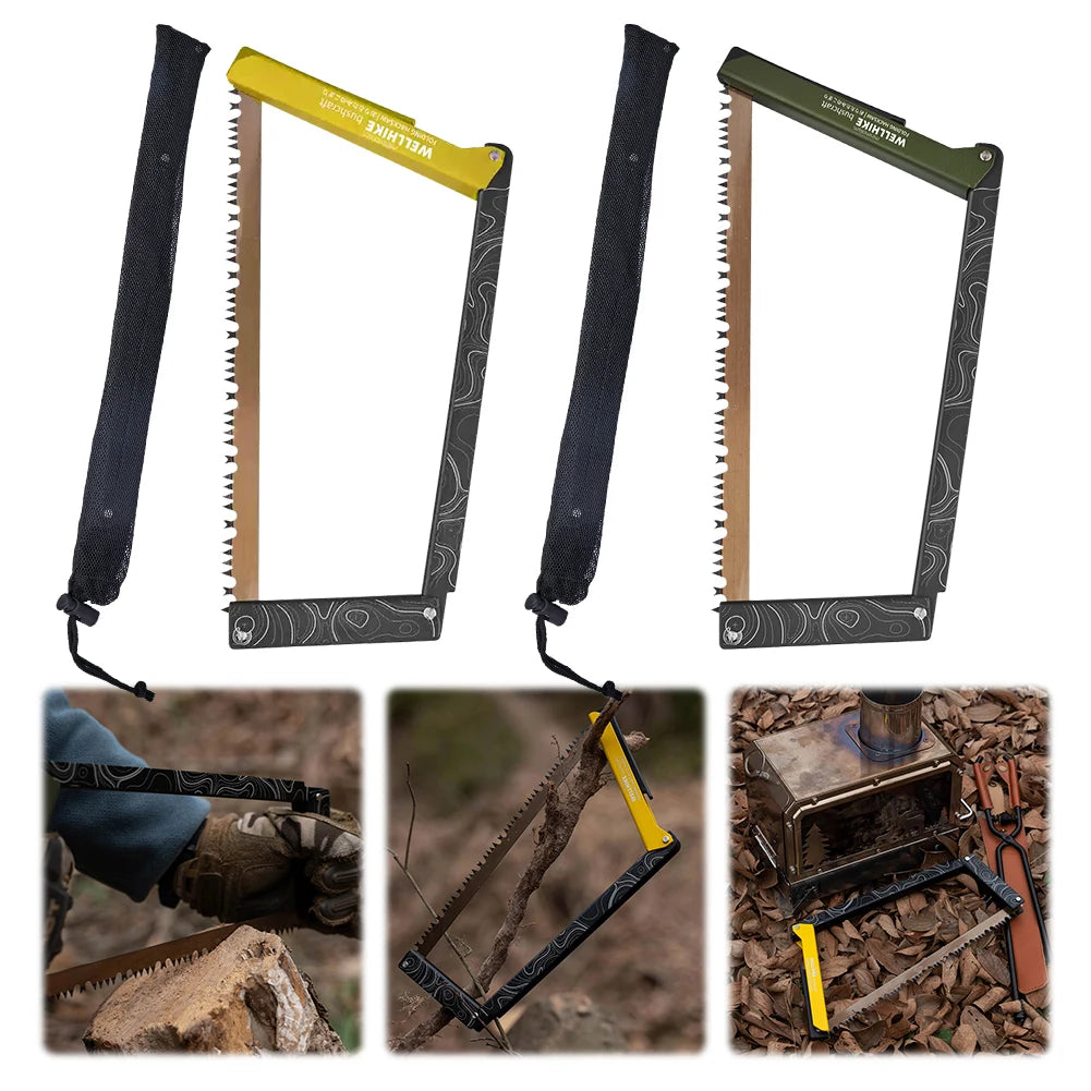 Folding Saw With Storage Bag Portable Aluminum Alloy Camping Foldable Hand Saw