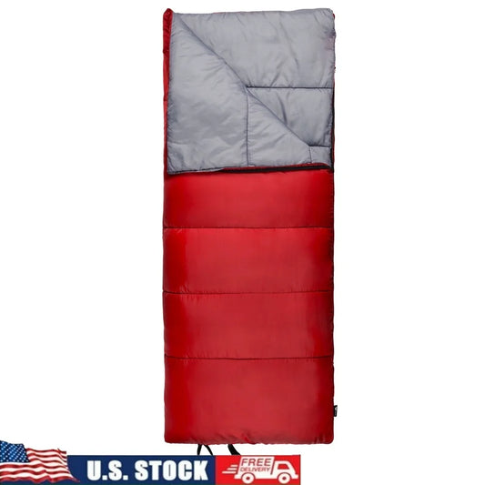 50F Warm Weather Sleeping Bag Compact Lightweight Camping Travel Quilt Machine Washable Insulated Polyester Fabric Stuff Sack