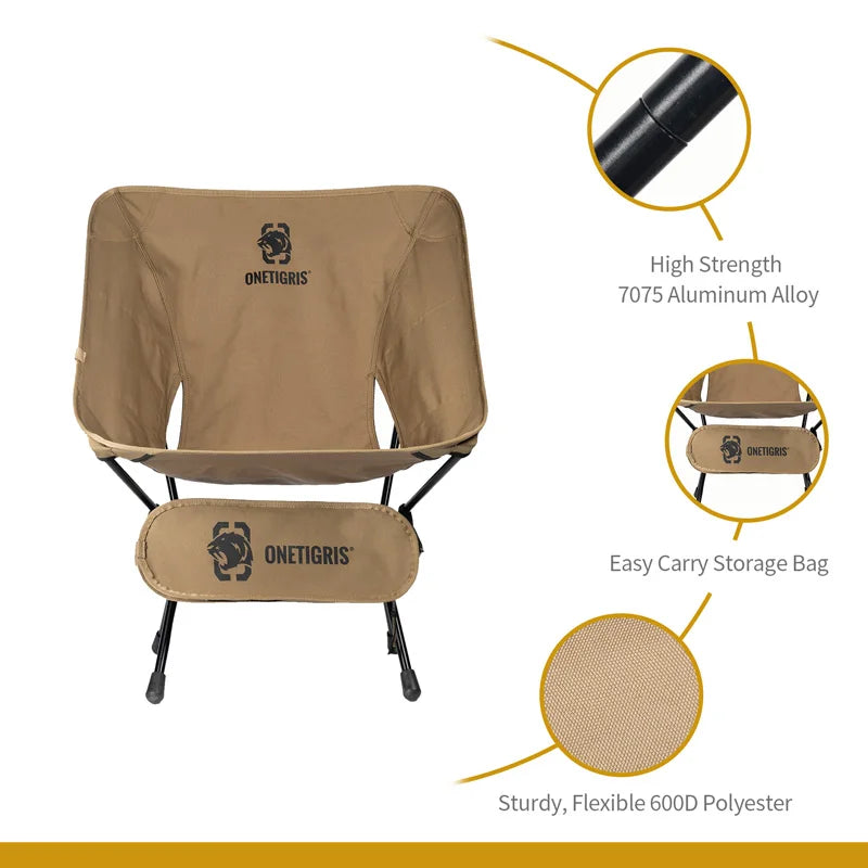 OneTigris Portable Multicam Folding Camping Chair For Outdoors