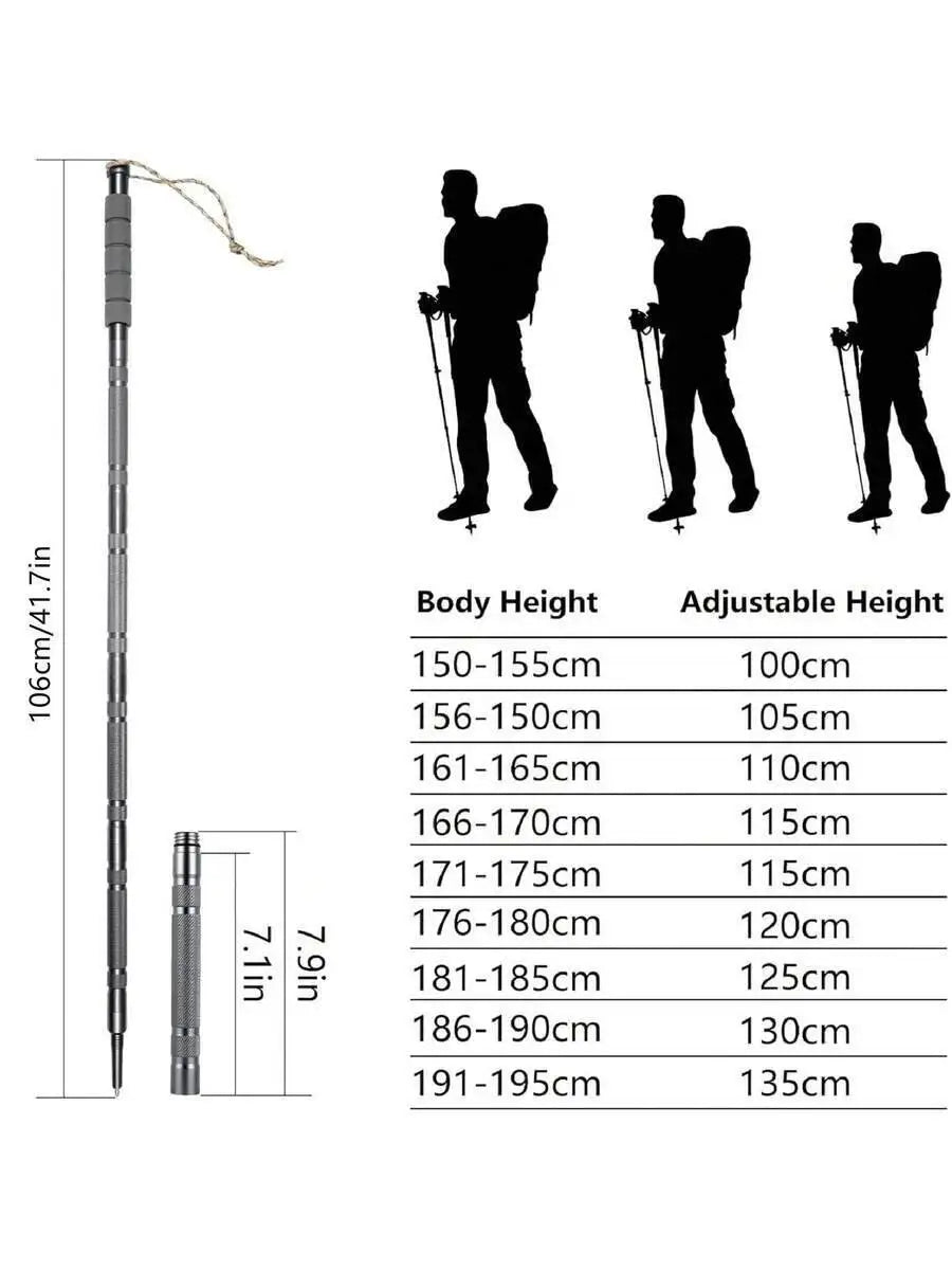 Guangxi 7 In 1 Trekking Tactical Walking Stick Multitool