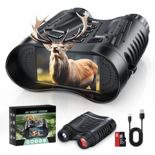 DIYIME Night Vision Binoculars With Digital Zoom HD IR Illuminator