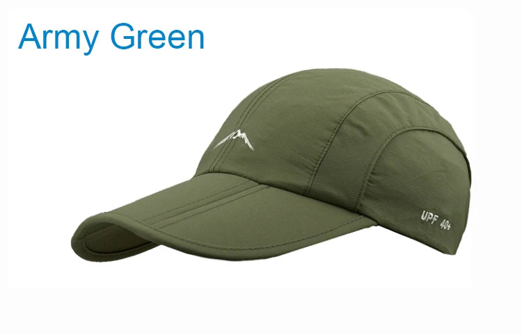 Unisex Quick Drying Outdoor Baseball Cap Foldable Waterproof Sun Protection