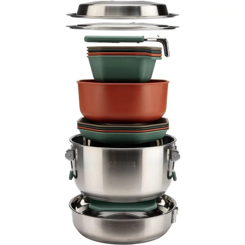 ComplEAT Camping Cook Set Dishwasher Safe Outdoor Kitchenware