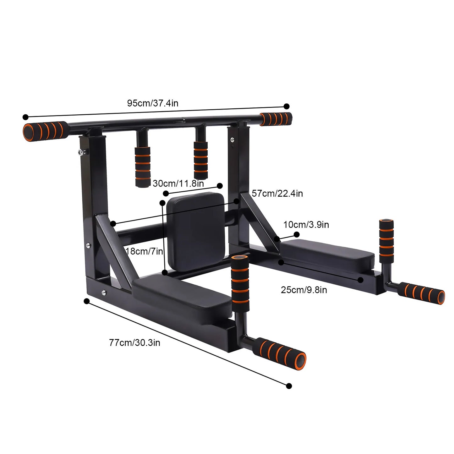 Highconcerned Pull Up Bar And Dip Station 200kg Capacity