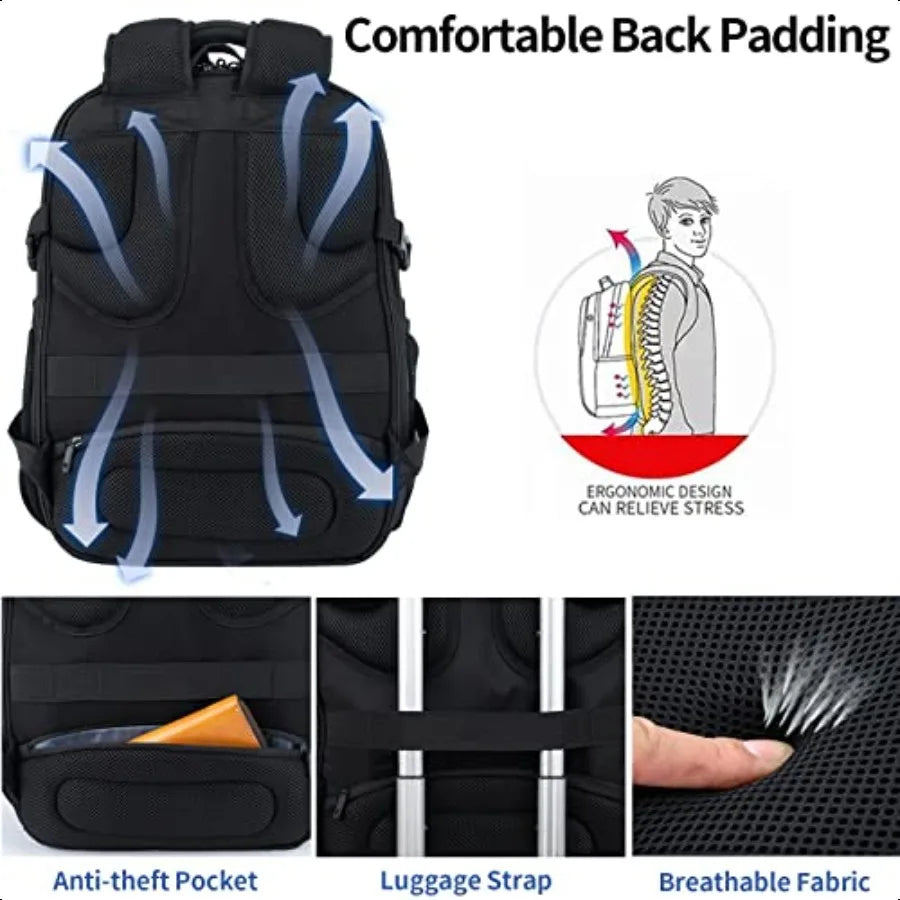 VANKEAN Travel Laptop Backpack TSA Friendly Anti Theft RFID Pockets