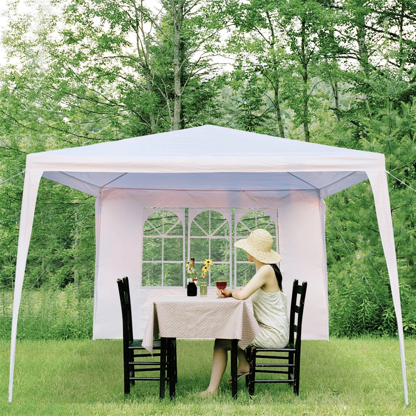 Folding Canopy Tent Sun Shelter For Camping And Garden Patio