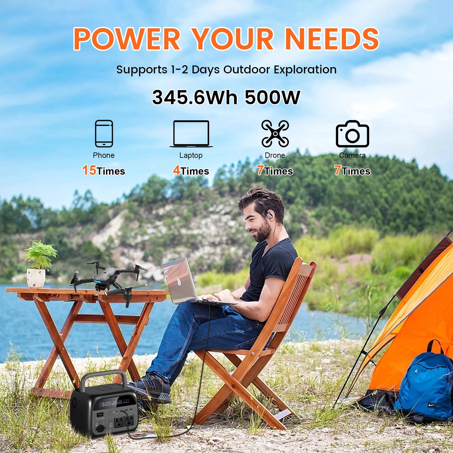 CTOLITY AP400 500W Solar Generator Portable Power Station