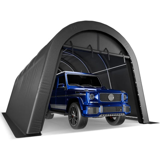 Portable Garage Carport Canopy With All Steel Frame For Outdoor Storage