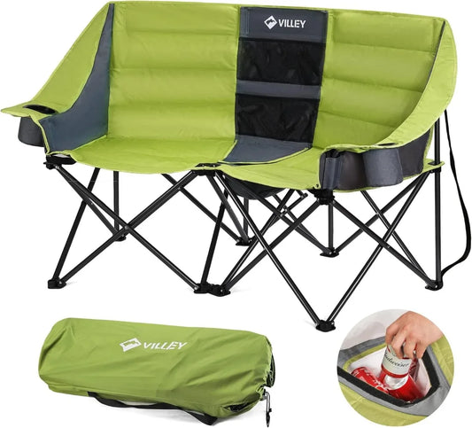 YTYIN Double Camping Chair With Cold Bag Tote Included