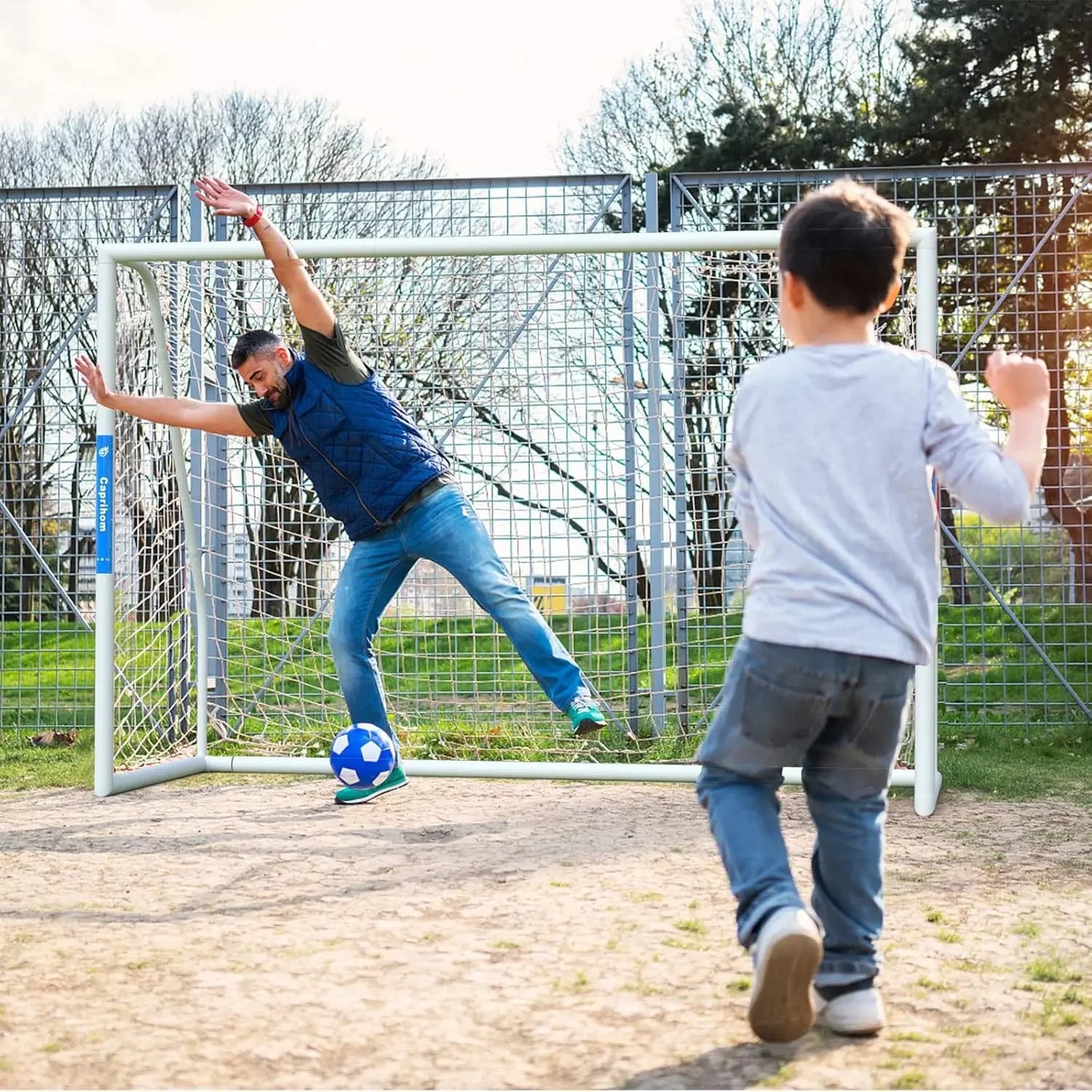 XMSJ Backyard Soccer Goals With Nets Training Equipment