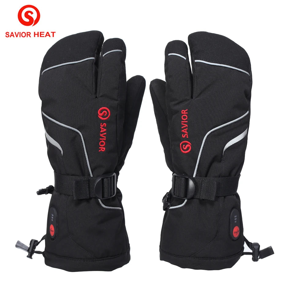 Savior Heat Heated Mittens Rechargeable Ski Gloves For Men Women