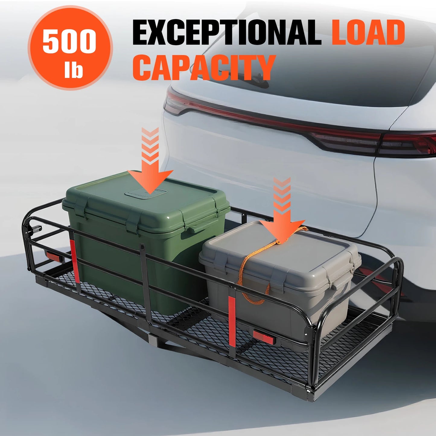 APWIKOGER Rear Luggage Basket Cargo Carrier Hitch Mount For SUV