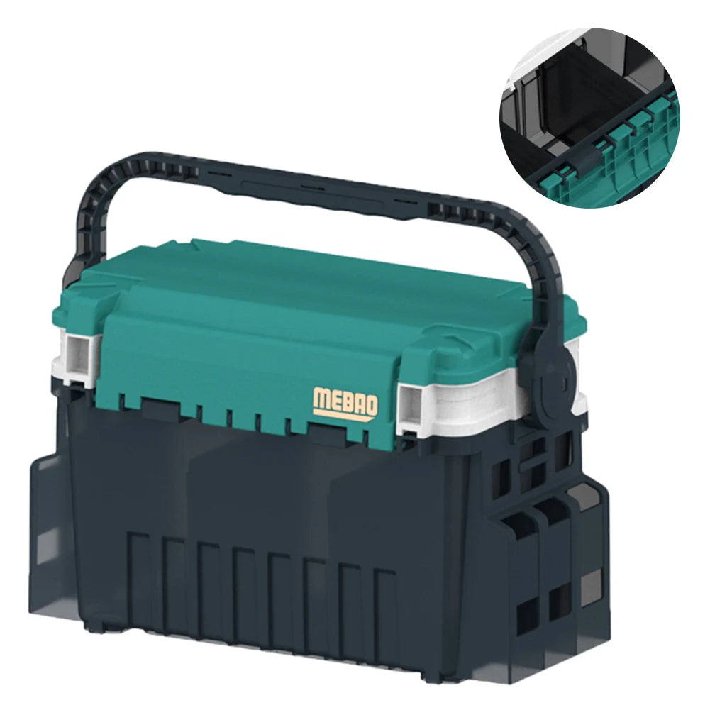 APWIKOGER Double Layer Fishing Rod Reel Box Large Capacity Case