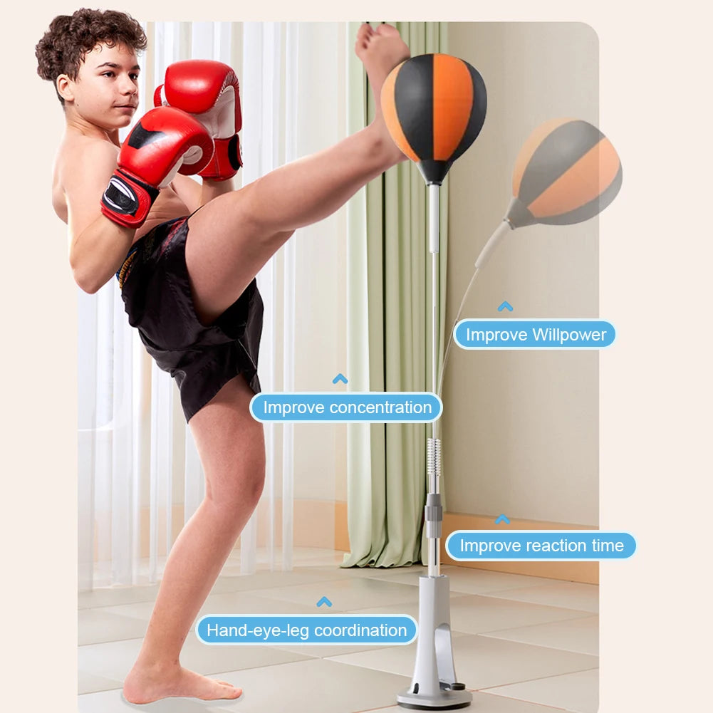 Shunmaii Punching Bag With Stand And Reflex Ball Set